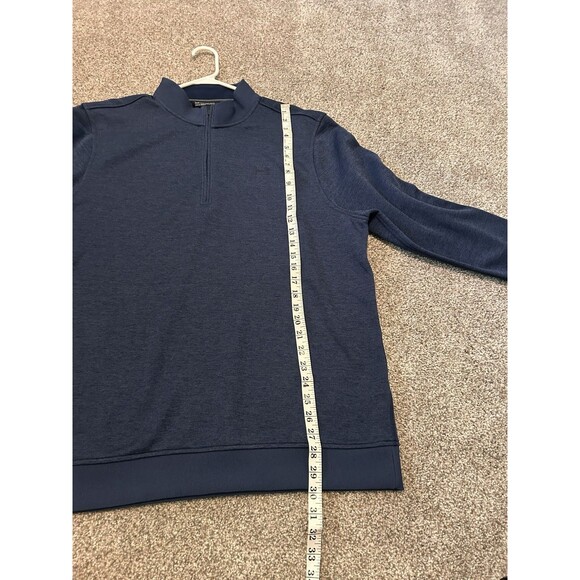 Under Armour Sweater Mens XL Blue Pullover 1/4‎ Zip Long Sleeve Cold Gear Loose - Picture 5 of 10